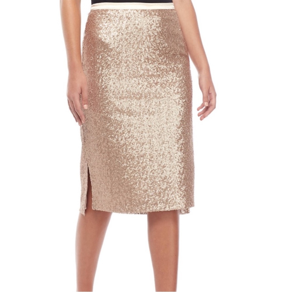 The Limited gold/champagne sequin skirt